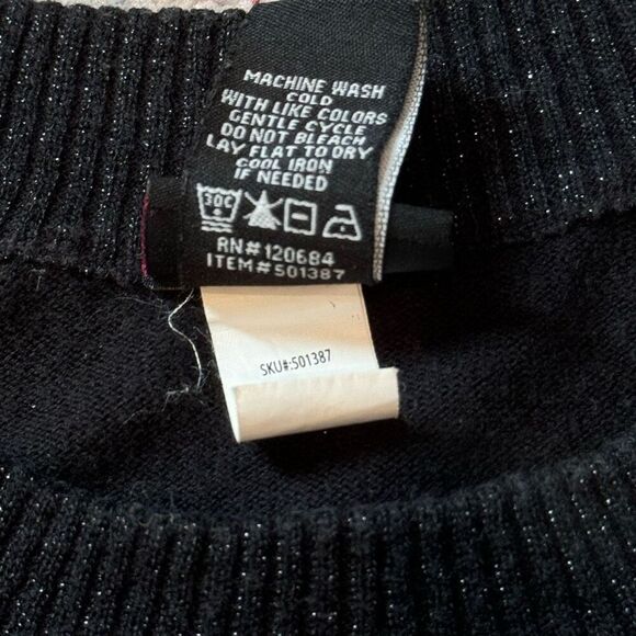 Torrid Metallic Sweater Knit Tunic Women’s 2X Black Sparkle Cut Out - Picture 7 of 12